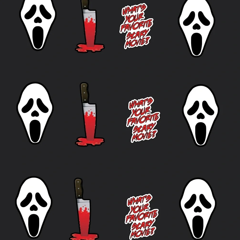 Horror Movie Themed ghost face cupcake toppers